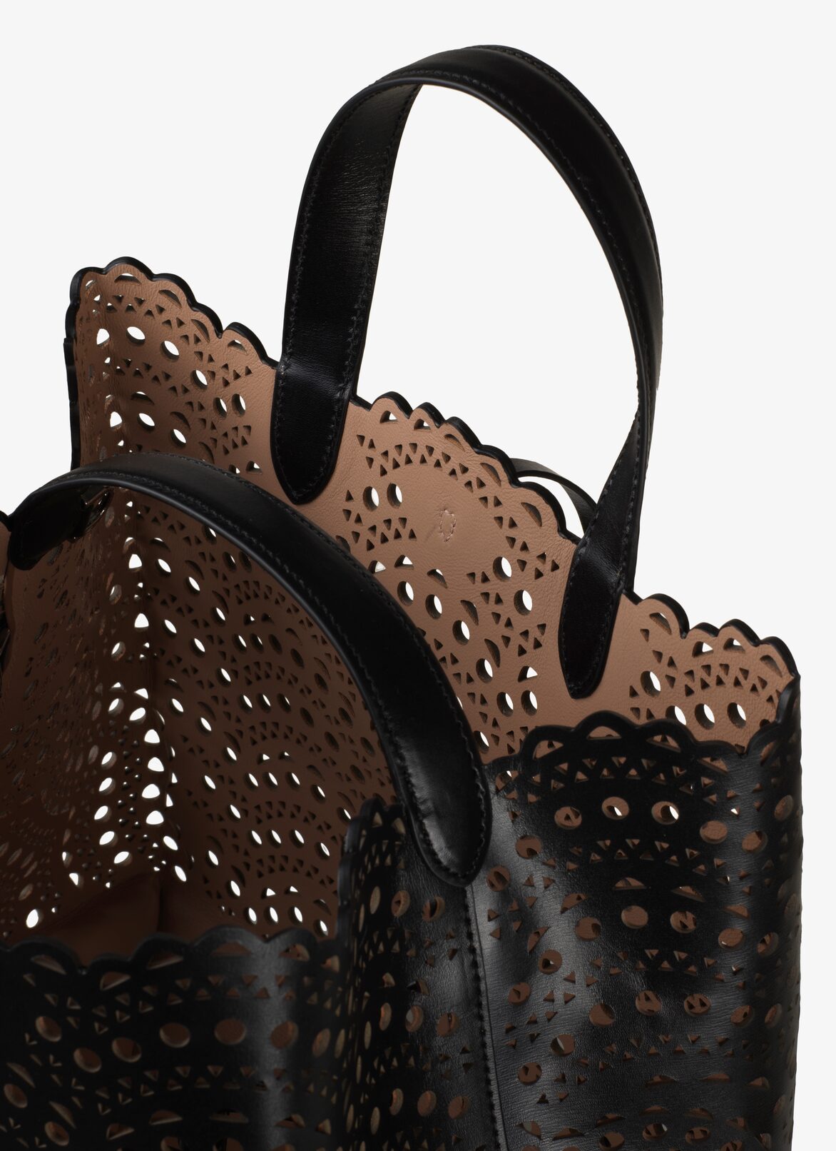 CABAS SMALL MODEL C.LUX MIN.VIENNE VAGUE+AG BLACK ALAÏA SCHWARZ  CABAS SMALL MODEL C.LUX MIN.VIENNE VAGUE+AG BLACK